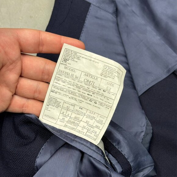 SuitSupply Blazer "Havana HL Int" Vitale Barberis Canonico Italy Wool Blue 42R - Picture 9 of 10